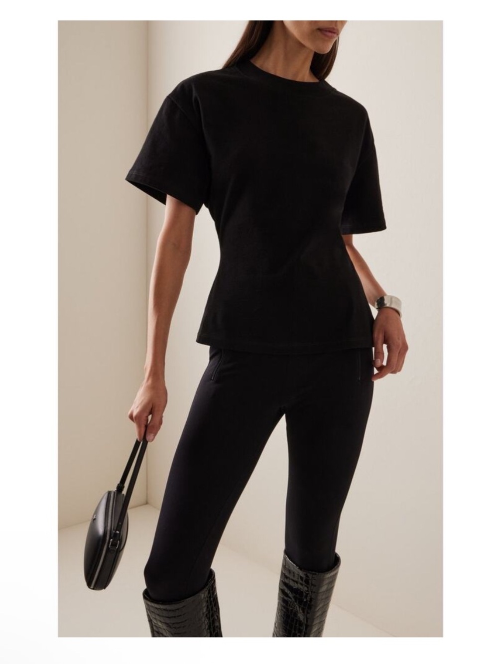 EB Denim Eero Cotton Short Sleeve T-shirt in Black